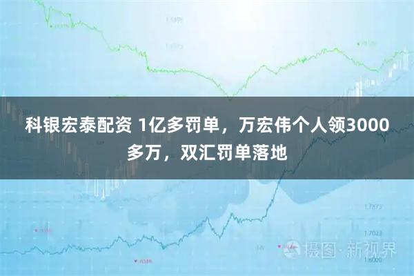 科银宏泰配资 1亿多罚单，万宏伟个人领3000多万，双汇罚单落地